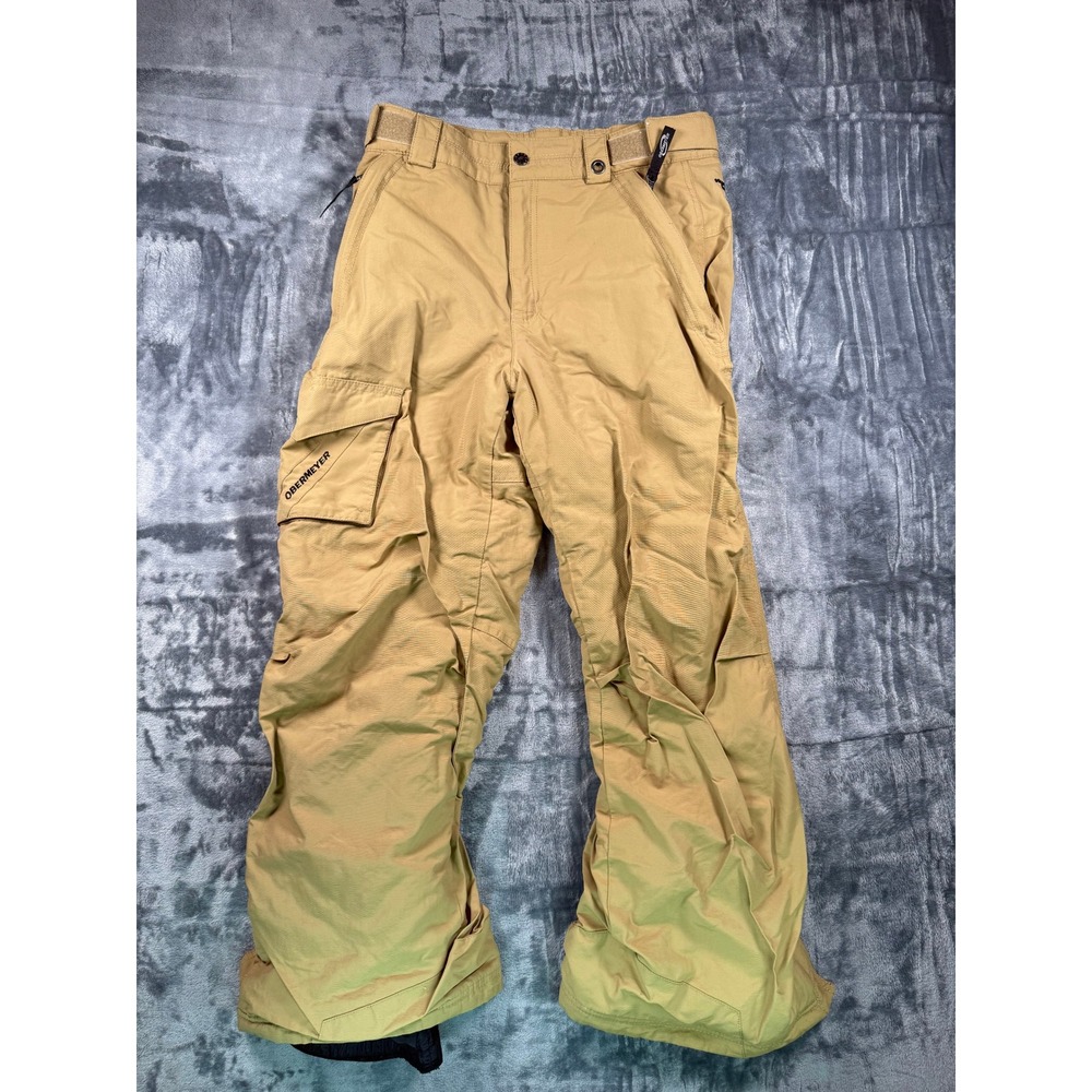 Obermeyer Snow Pants Juniors 14 Tan HydroBlock Insulated Ski Cargo Trousers